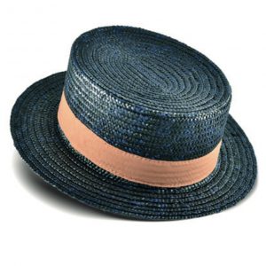 Blue straw hat