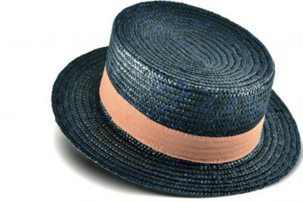 Blue straw hat