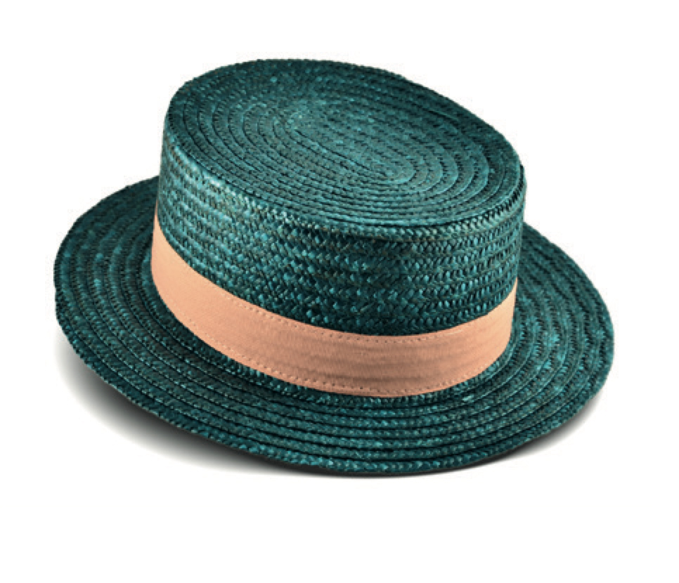 Green fashion straw hat